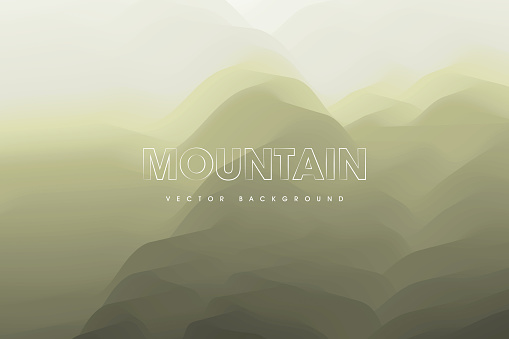 Mountain Landscape. Mountainous Terrain. Vector Illustration. Abstract Background.