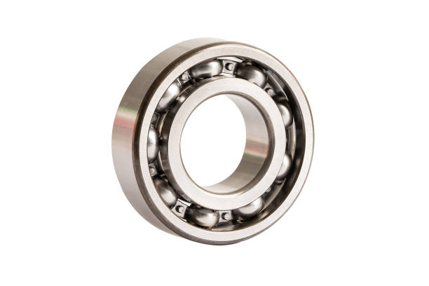 istock Ball bearing stainless metal roller for machine industrial, angular contact isolated on white background with clipping path. 1398831710