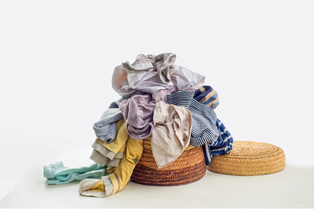 Laundry basket on the white background. Hasselblad H4D XXXL