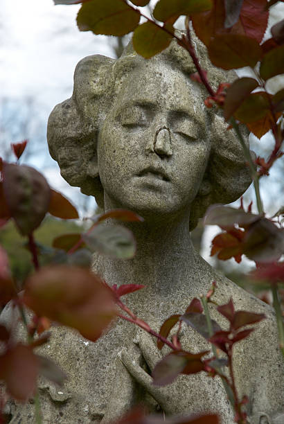 istock angel amidst red leaves 139883483