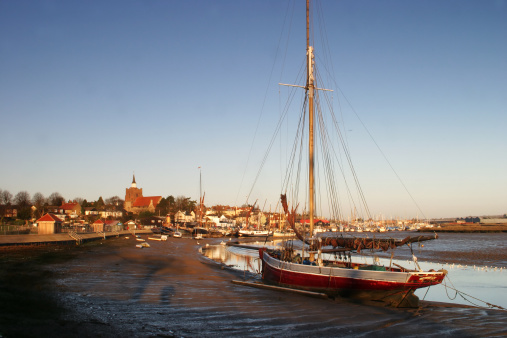 Maldon port in Essex, England