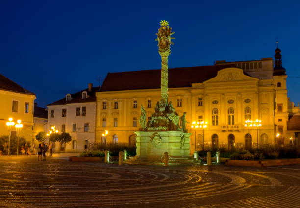 istock Plague column on Holy Trinity square in Trnava, Slovakia 1398836401