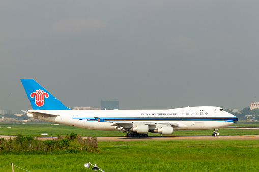Ho Chi Minh City, Vietnam - ‎September 12, 2020 : China Southern Airlines Boeing 747-41BF (Reg B-2473) Taxiing On Runway Of Tan Son Nhat International Airport (SGN-VVTS)