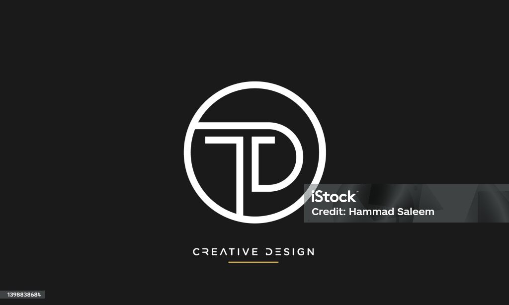 Td Lettering Td Dt Alphabet Letters Abstract Luxury Design Monogram Stock ...
