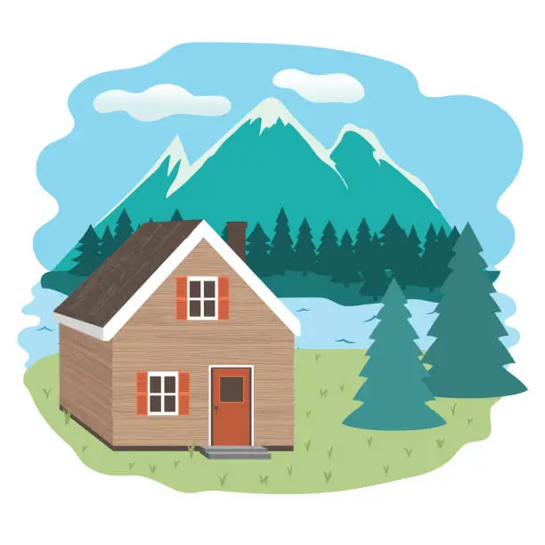 Vector illustration of Camping Adventure On A transparent Base