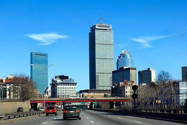 Boston skyline. Masspike Boston skyline. Masspike prudential tower stock pictures, royalty-free photos & images