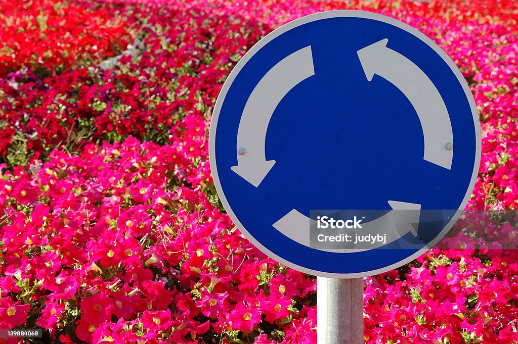 Rotunda com flores - Royalty-free Azul Foto de stock
