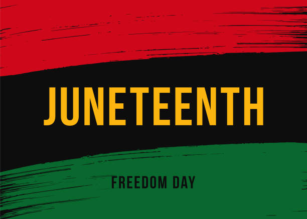 juneteenth independence day design with brushes. - juneteenth stock illustrations