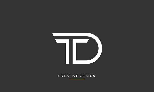 TD, DT Alphabet letters abstract Luxury Logo Design Monogram