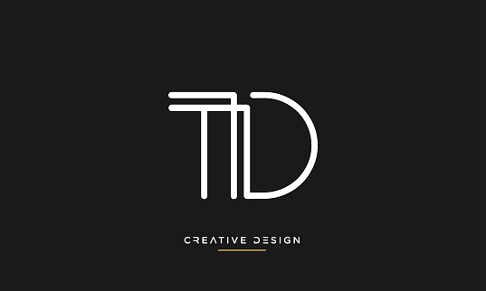 Td Lettering Td Dt Alphabet Letters Abstract Luxury Design Monogram Stock ...