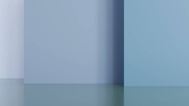 istock Abstract background template. Minimal scene with geometric walls mock up. Minimal studio podium for product display. 3D render. 1398845336