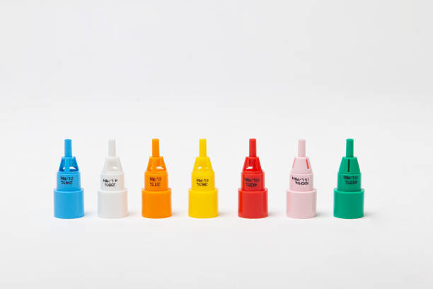 istock Multicolored plastic venturi valves. used for inhalation. 1398847702