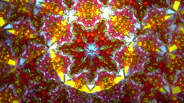 istock Real kaleidoscope with abstract background. View in colored fractals. 1398848483