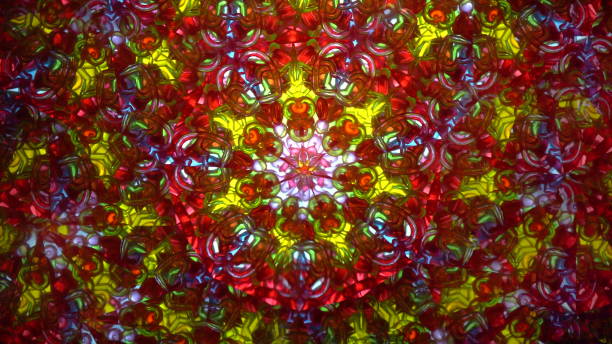 istock Real kaleidoscope with abstract background. View in colored fractals. 1398848494