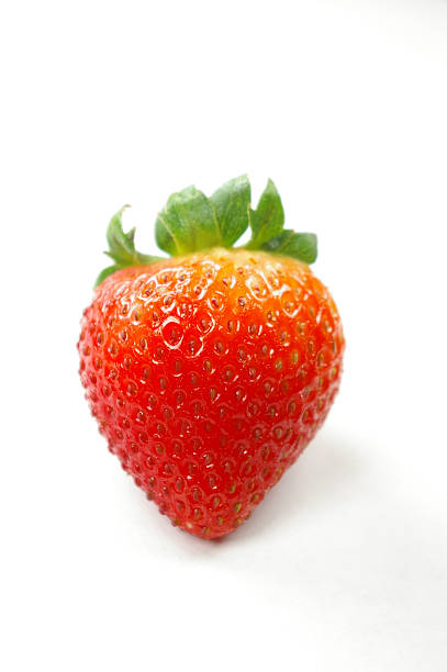 isolated strawberry stock photo