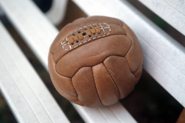 istock retro soccer ball on bench 1398851941