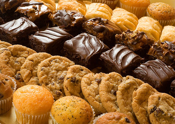 Baked goods Selection of baked goods...cookies, brownies, muffins etc. dessert sweet food stock pictures, royalty-free photos & images