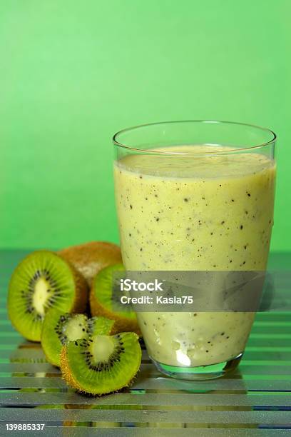 Kiwi Smoothie Stock Photo - Download Image Now - Alertness, Cold Temperature, Cream - Dairy Product