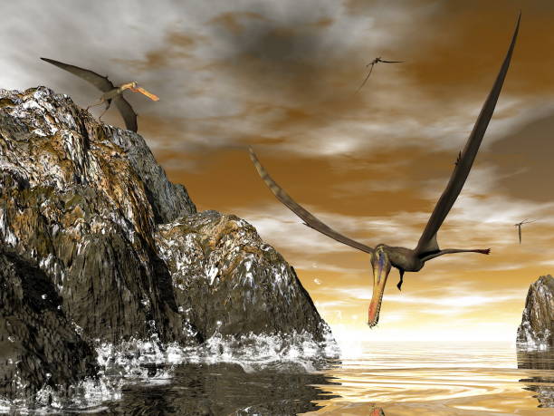 istock Anhanguera prehistoric birds - 3D render 1398855070