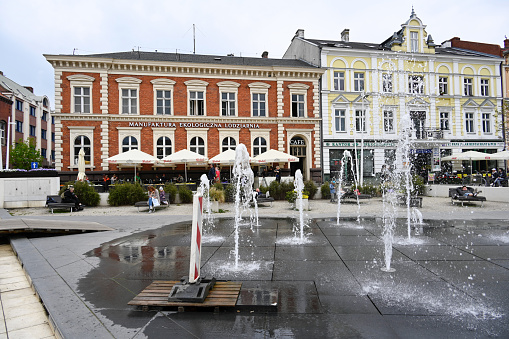 Świnoujście, Poland, May 11, 2022 - Plac Wolności / Freedom Square in Świnoujście on the island of Usedom