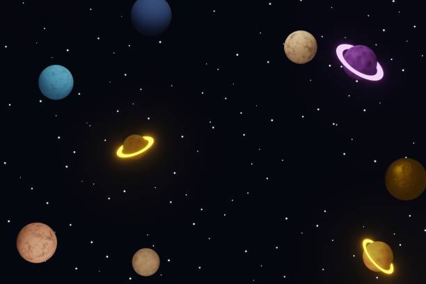 istock cosmic theme with glowing stars and planet 1398860156