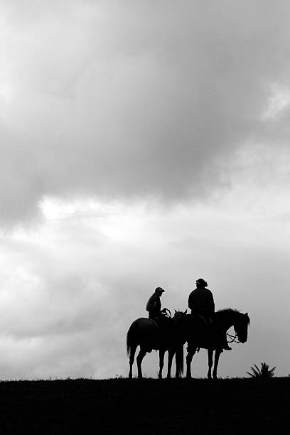 Two Cowgirls stock photo