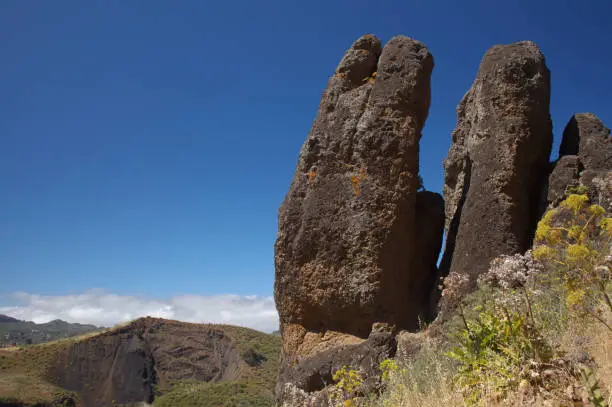 Photo of Gran Canaria, landscape of the San Mateo municipality, rock formation Los Roquetes