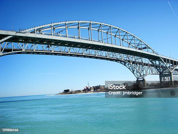 Bridge To Canada Stock Photo - Download Image Now - Blue, Bridge - Built Structure, Port Huron