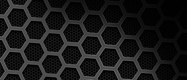 istock Abstract dark grey hexagon overlap on mesh design modern futuristic background illustration 1398866557
