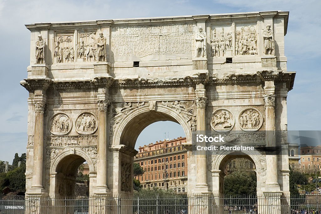 Arch of Constantine Arch of Constantine , built in IIIrd century, Rome, Italy Ancient Stock Photo