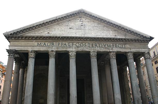 пантеон - collage monument ancient italy стоковые фото и изображения