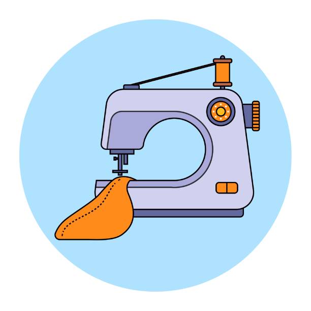 ilustrações de stock, clip art, desenhos animados e ícones de web - sewing sewing machine machine sewing item