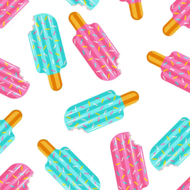 Vector illustration of Inflatable mattresses in the form of ice cream