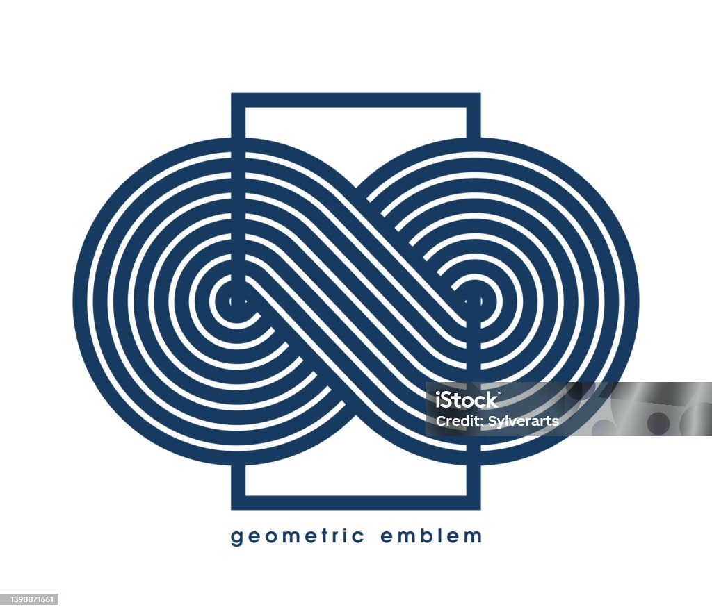 Logo Vector Hình Vô Cực Hình Học Trừu Tượng Được Cô Lập Trên Màu ...