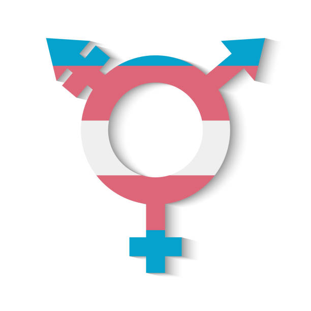 ilustrações, clipart, desenhos animados e ícones de símbolo transgênero, sinal isolado em branco - trans