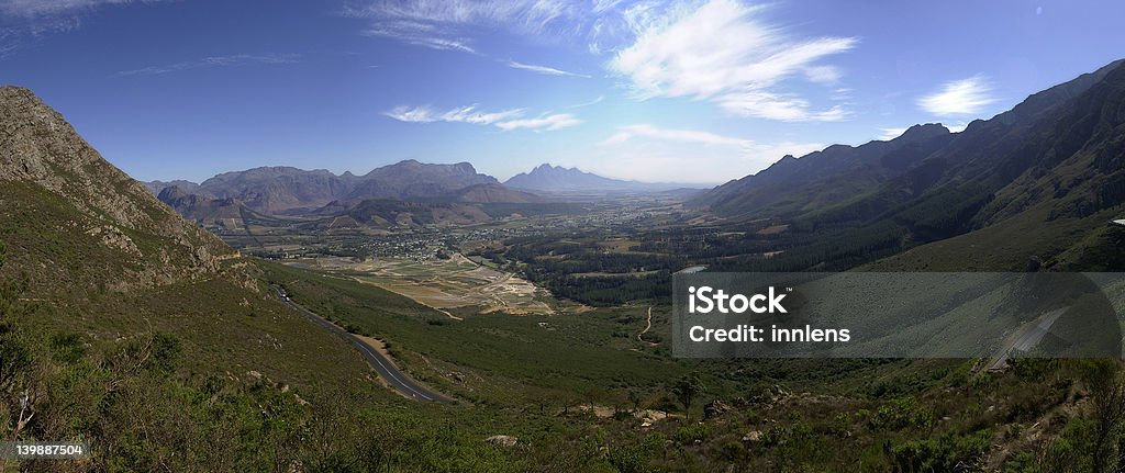 Depuis Franshhoek pass - Photo de Paarl libre de droits