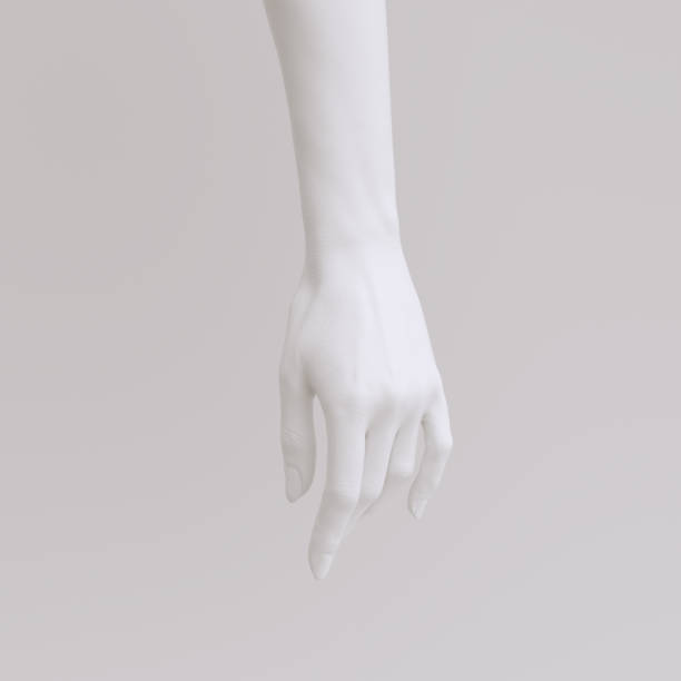 istock Reach gesture woman's hand 3d rendering, index finger, 1398878219