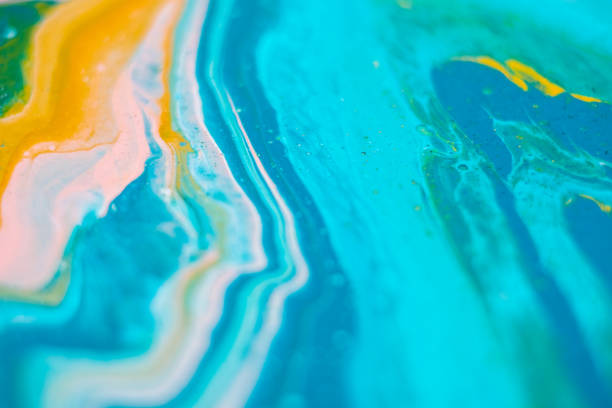 istock Fluid art painting. Abstract decorative marble texture. 1398883344