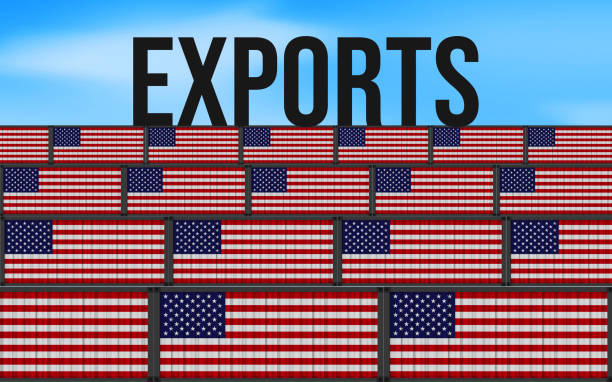 istock United States exports concept background with containers painted with American flag 1398884670