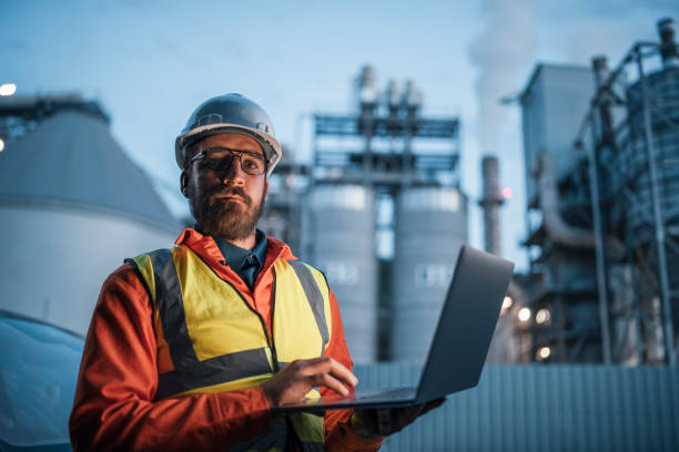 istock Portrait of successful engineer during work in power plant. 1398884983