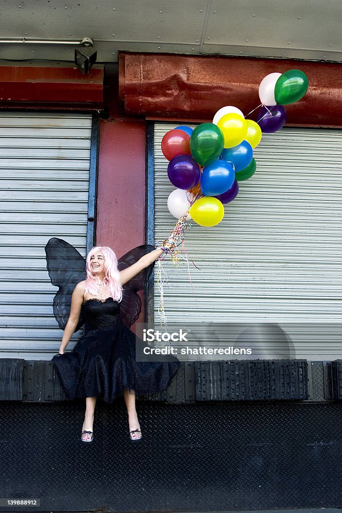 Fee mit Ballons - Lizenzfrei Attraktive Frau Stock-Foto