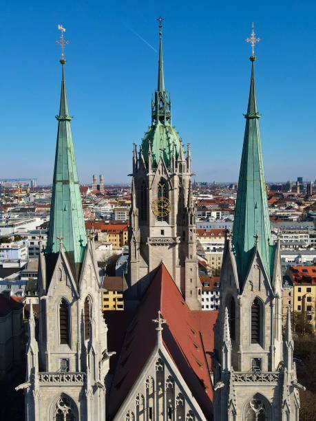 istock Drone shot of St. Paul, Munich, Germany 1398890760