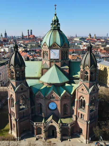 istock Drone shot of St. Lucas, Munich, Germany 1398890798