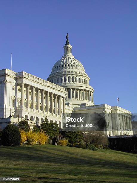 Foto de O Capitol Building e mais fotos de stock de Biblioteca do Congresso - Biblioteca do Congresso, Capitol Hill, Capitólio - Capitol Hill