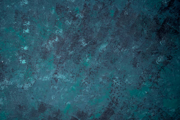 istock Background of Abstract cracked weathered old wrecked uneven rough brick concrete wall, pattern, grunge blue spotted surface, texture 1398890970