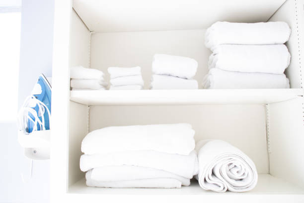 istock Fresh linens and towels 1398891711