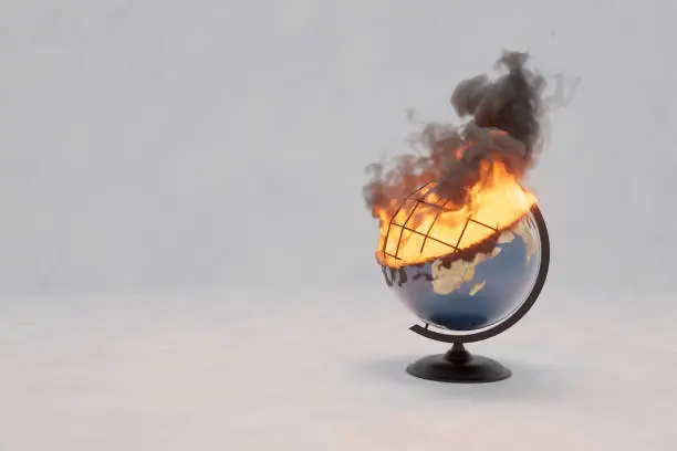 Photo of Earth on fire