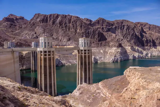 A view of the Hoover Dam in Nevada.