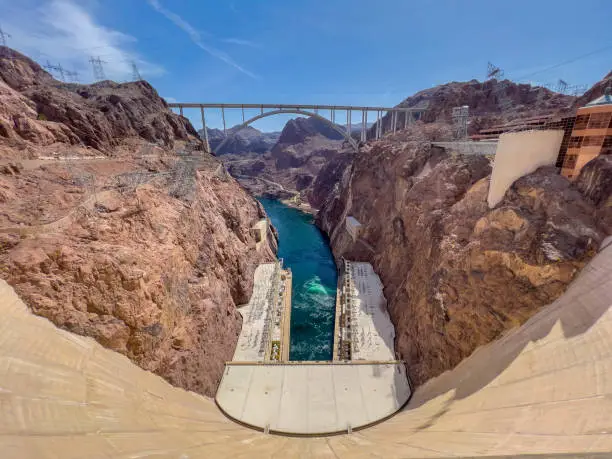 A view of the Hoover Dam in Nevada.