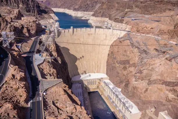 A view of the Hoover Dam in Nevada.